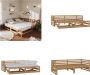 VidaXL Slaapbank uitschuifbaar grenenhout honingbruin 2x(90x200) cm Bedbank Bedbanken Bed Bank Bed Banken - Thumbnail 2