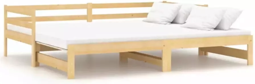VidaXL -Slaapbank-uitschuifbaar-massief-grenenhout-2x(90x200)-cm