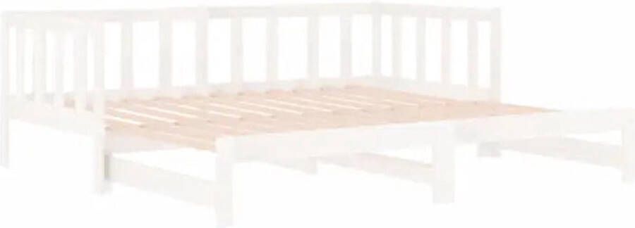 VidaXL -Slaapbank-uitschuifbaar-massief-grenenhout-wit-2x(90x190)-cm - Foto 9