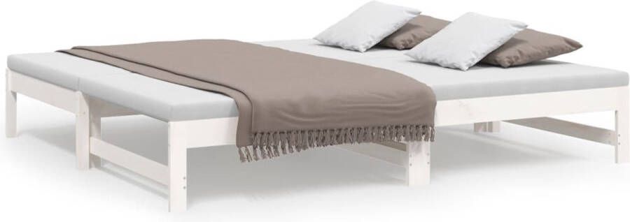 VidaXL -Slaapbank-uitschuifbaar-massief-grenenhout-wit-2x(90x190)-cm - Foto 12