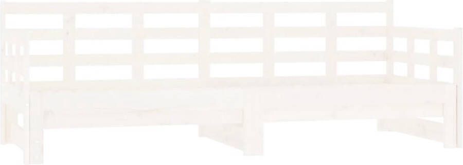 VidaXL -Slaapbank-uitschuifbaar-massief-grenenhout-wit-2x(90x190)-cm - Foto 10