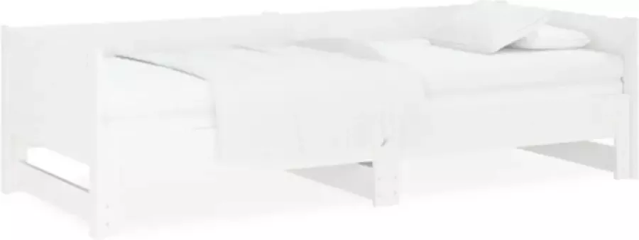VidaXL -Slaapbank-uitschuifbaar-massief-grenenhout-wit-2x(90x190)-cm - Foto 13