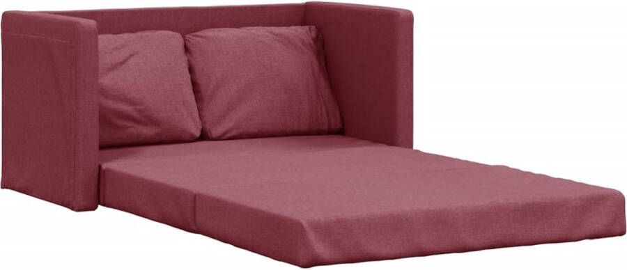 VidaXL -Slaapbank-vloermodel-2-in-1-112x174x55-cm-fluweel-wijnrood - Foto 2