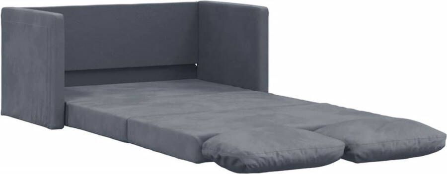 Vida XL vidaXL Slaapbank vloermodel 2-in-1 122x204x55 cm fluweel donkergrijs-VXL-353958 - Foto 2