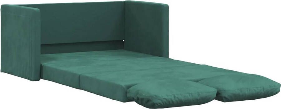 Vida XL vidaXL Slaapbank vloermodel 2-in-1 122x204x55 cm fluweel donkergroen-VXL-353961 - Foto 2