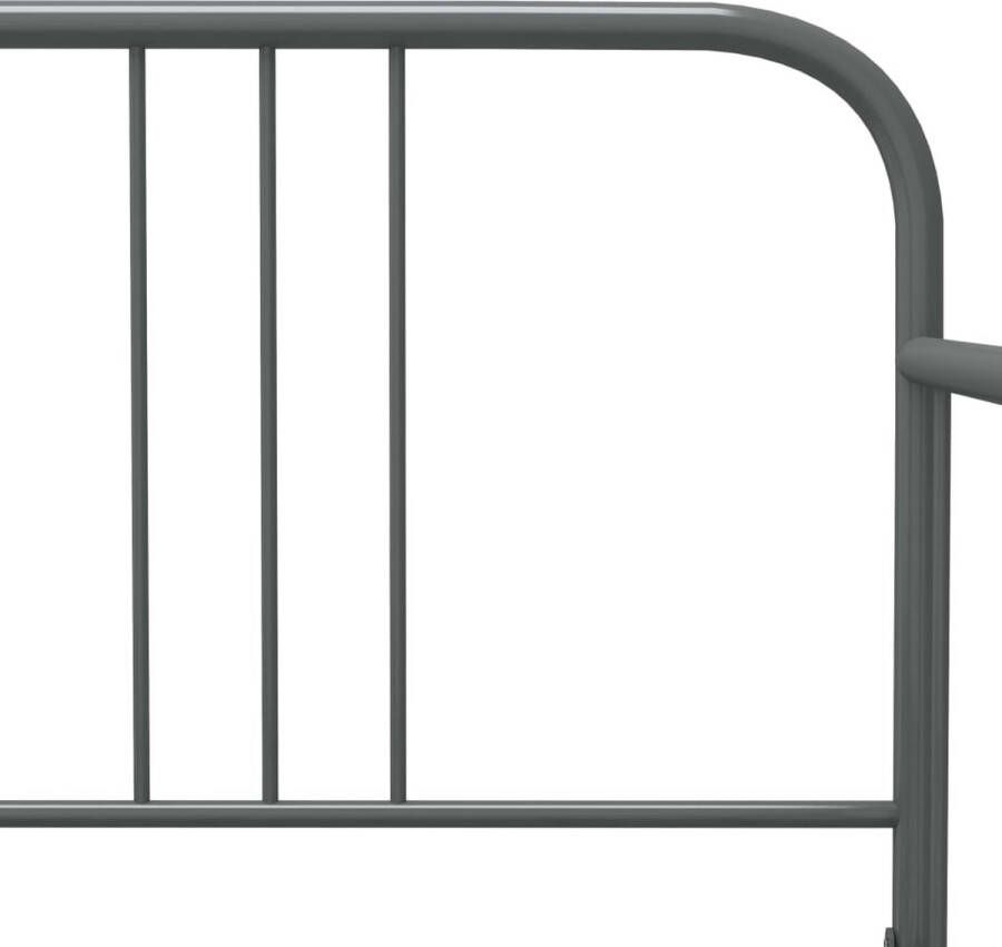 VidaXL -Slaapbankframe-metaal-grijs-90x200-cm