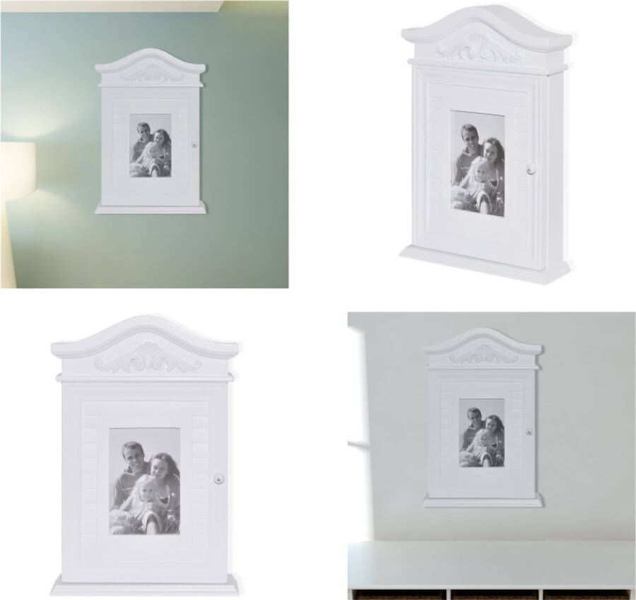 VidaXL -Sleutelkastje-met-fotolijst-wit - Foto 3