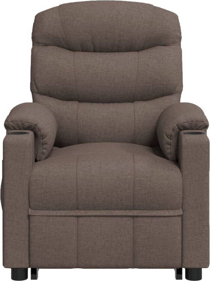 VidaXL Sta-op-massagestoel elektrisch verstelbaar stof taupe - Foto 2
