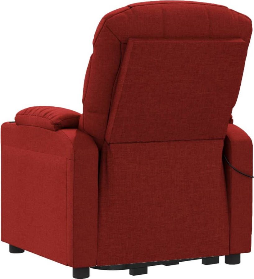 VidaXL Sta-op-massagestoel elektrisch verstelbaar stof wijnrood - Foto 3