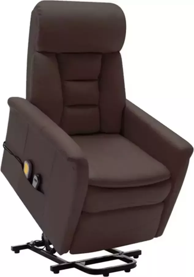 VidaXL Sta-op-massagestoel kunstleer bruin