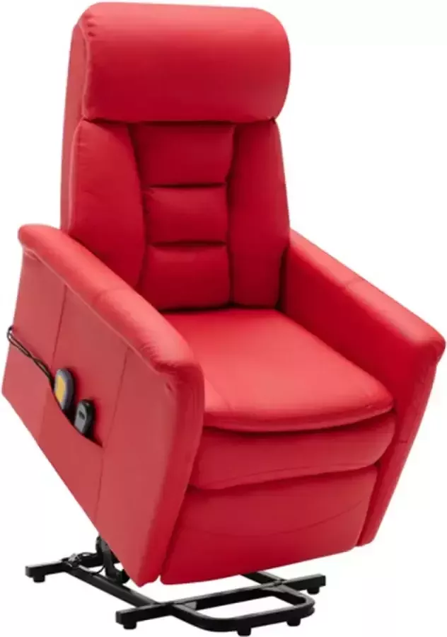 VidaXL Sta-op-massagestoel kunstleer rood