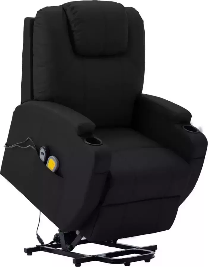 VidaXL -Sta-op-massagestoel-kunstleer-zwart