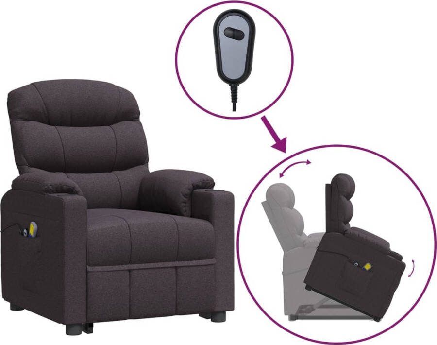 VidaXL -Sta-op-massagestoel-stof-donkerbruin