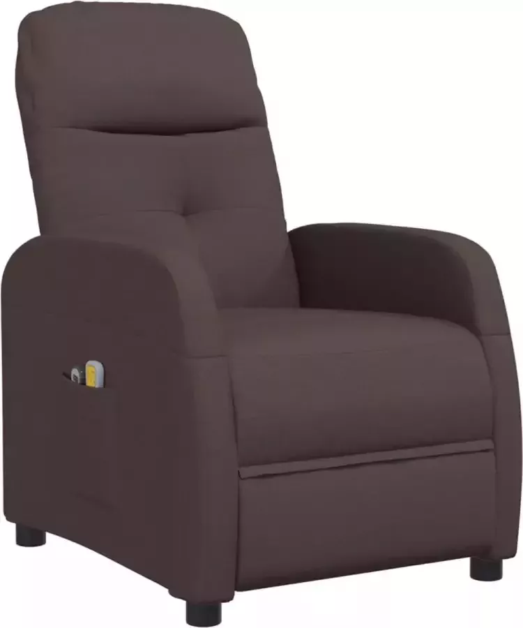VidaXL -Sta-op-massagestoel-stof-donkerbruin - Foto 3