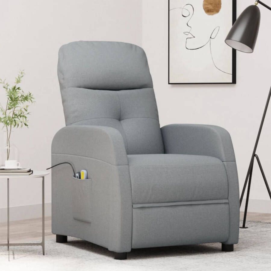 VidaXL -Sta-op-massagestoel-stof-lichtgrijs