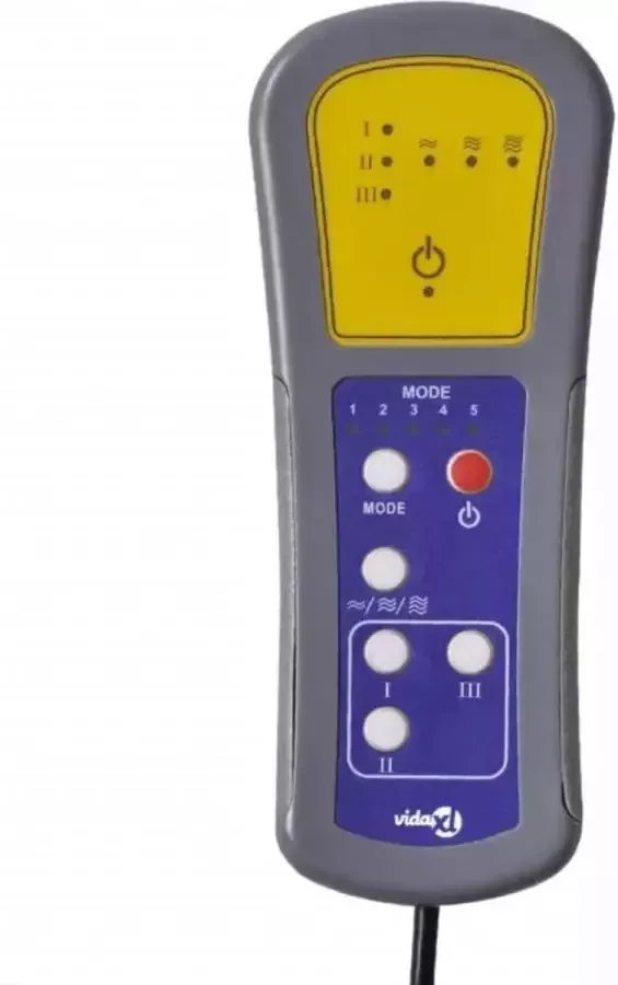 VidaXL -Sta-op-massagestoel-stof-lichtgrijs - Foto 4