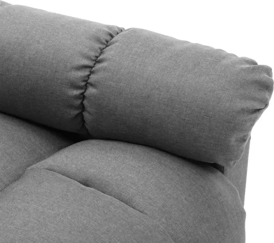 VidaXL Sta-op-massagestoel verstelbaar stof lichtgrijs - Foto 4