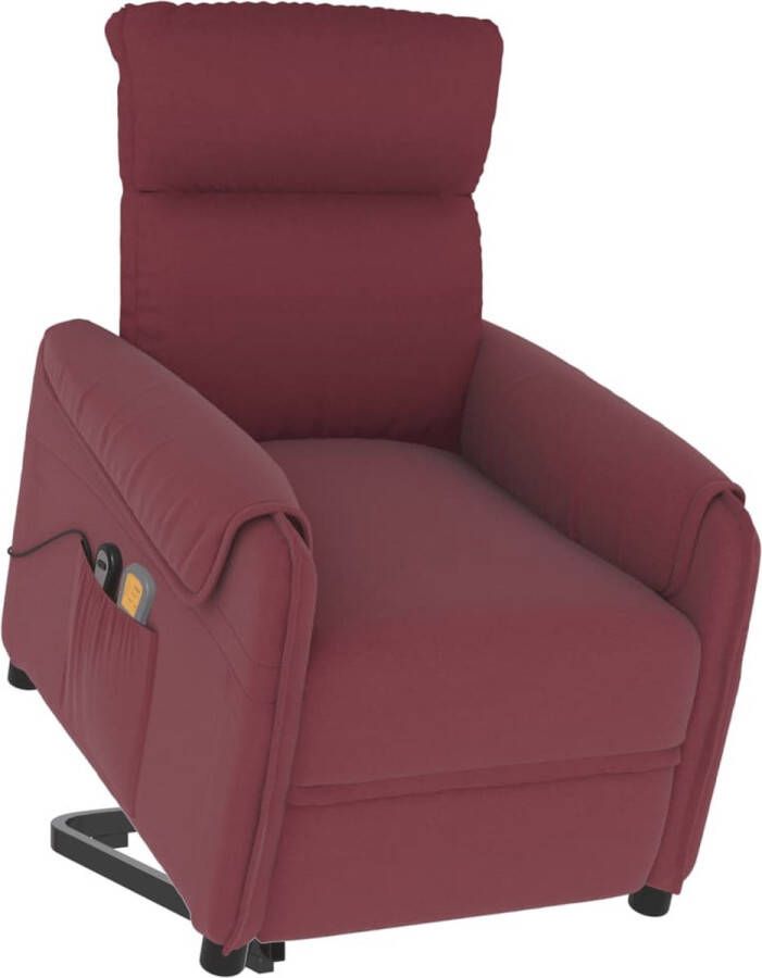 VidaXL -Sta-op-massagestoel-stof-wijnrood - Foto 3