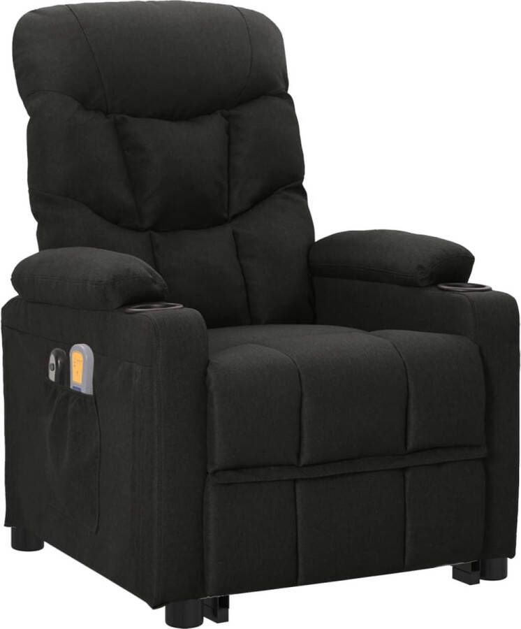 VidaXL Sta-op-massagestoel stof zwart - Foto 2