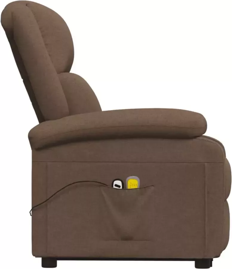 VidaXL Sta-op-massagestoel verstelbaar stof bruin - Foto 4