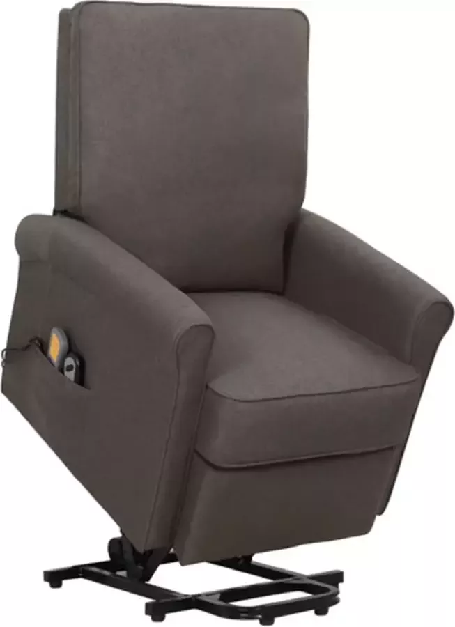 VidaXL Sta-op-massagestoel verstelbaar stof bruin