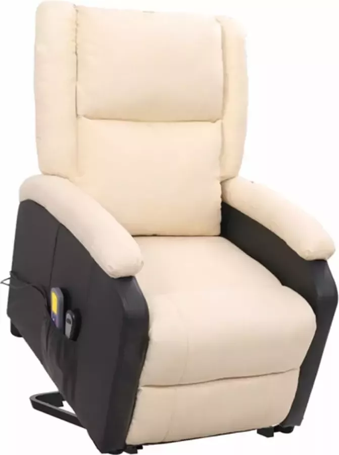 Vida XL vidaXL Sta-op-massagestoel stof crÃ¨mekleurig-VXL-329718 - Foto 2