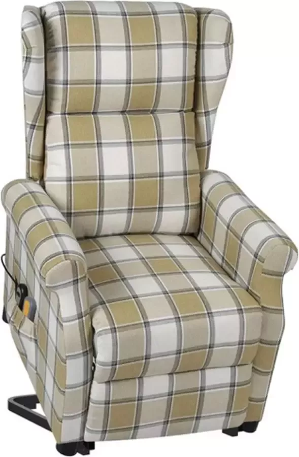 VidaXL Sta-op-massagestoel verstelbaar stof groen - Foto 2