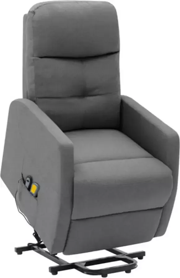 VidaXL Sta-op-massagestoel verstelbaar stof lichtgrijs - Foto 2