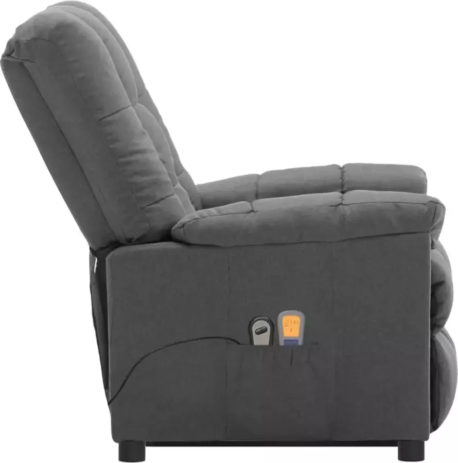 VidaXL Sta-op-massagestoel verstelbaar stof lichtgrijs - Foto 2