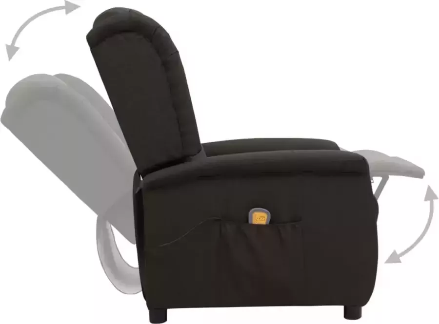 VidaXL Sta-op-massagestoel verstelbaar stof taupe - Foto 1