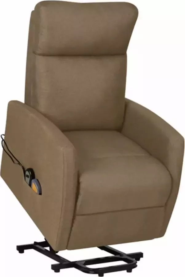 VidaXL Sta-op-massagestoel verstelbaar stof taupe - Foto 2