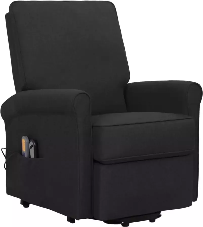 VidaXL Sta-op-massagestoel verstelbaar stof zwart