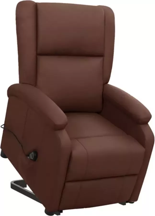 VidaXL Sta-op-stoel verstelbaar kunstleer bruin