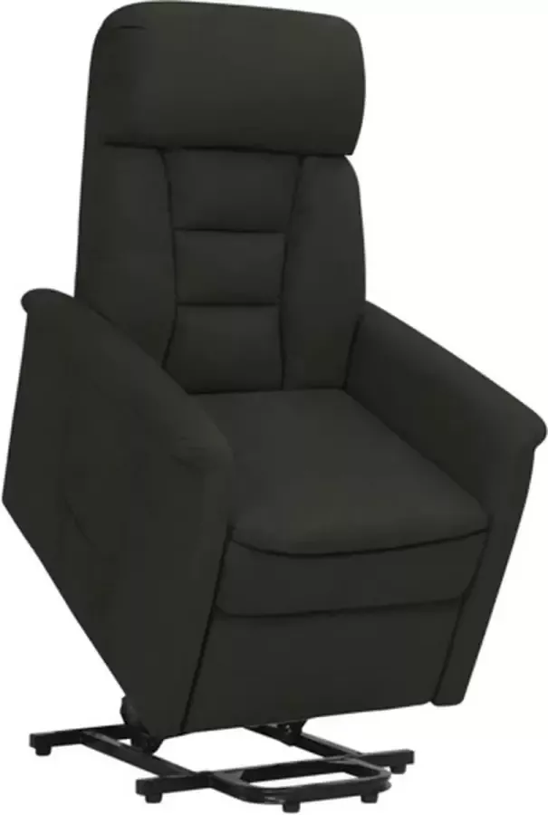 vidaXL Sta-op-stoel verstelbaar kunstsuède zwart