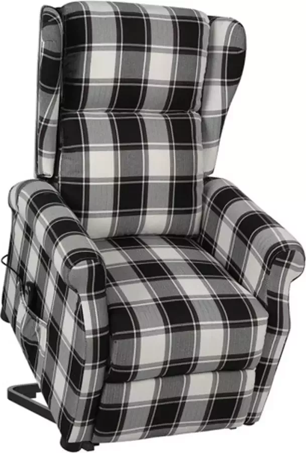 VidaXL Sta-op-stoel verstelbaar stof bruin en wit