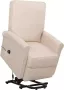 VidaXL Sta-op-stoel verstelbaar stof crèmekleurig - Thumbnail 1