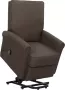 VIDAXL Sta-op-stoel verstelbaar stof donkerbruin - Thumbnail 2