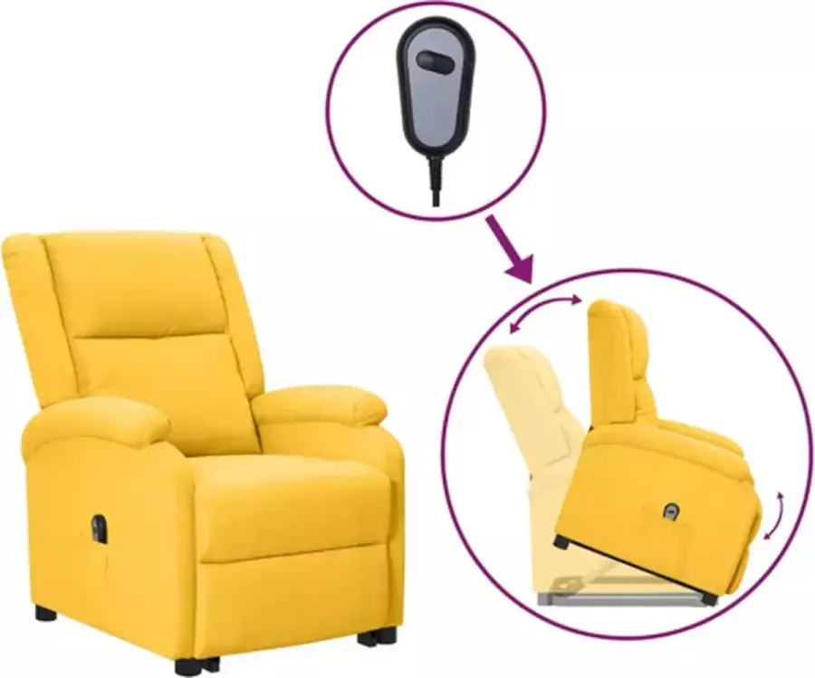 Vida XL vidaXL Sta-op-stoel stof geel-VXL-3100367 - Foto 1