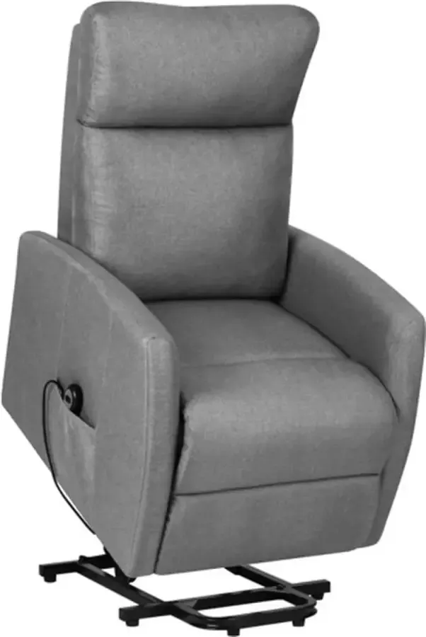 VidaXL Sta-op-stoel verstelbaar stof lichtgrijs - Foto 3