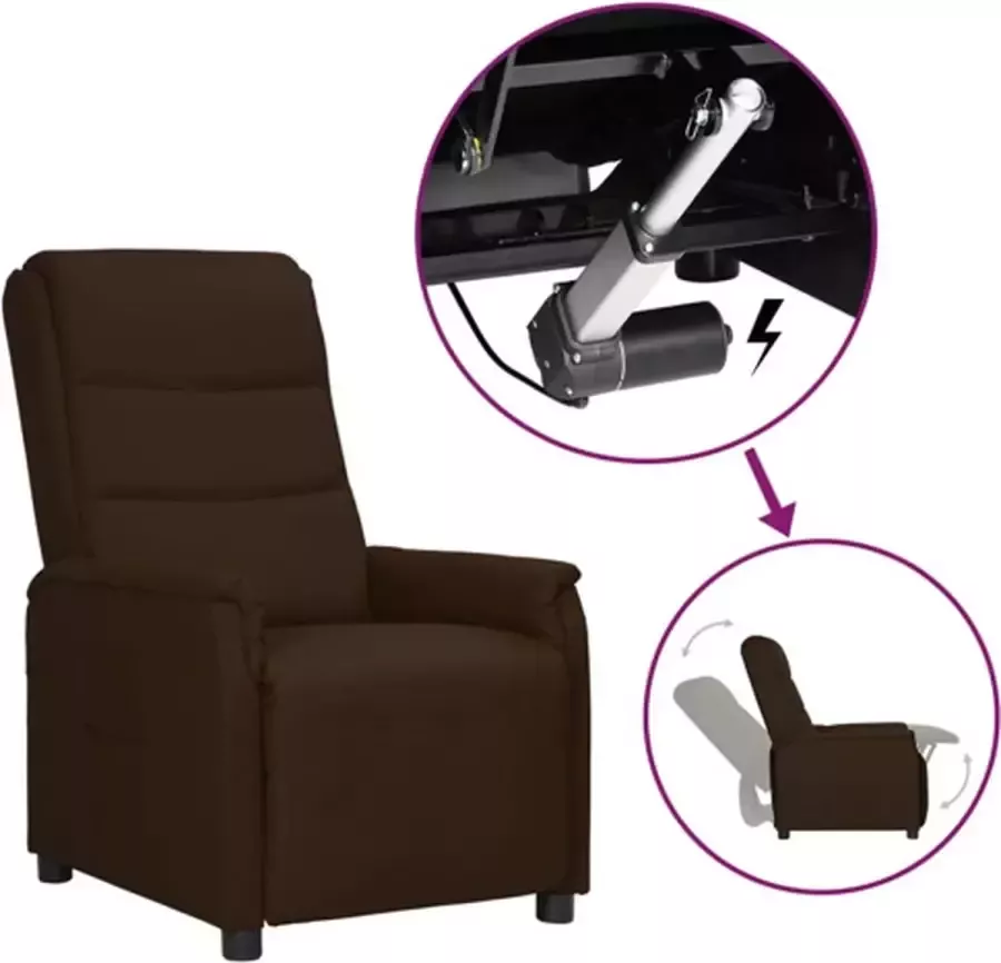 VidaXL Sta-opstoel verstelbaar kunstleer bruin