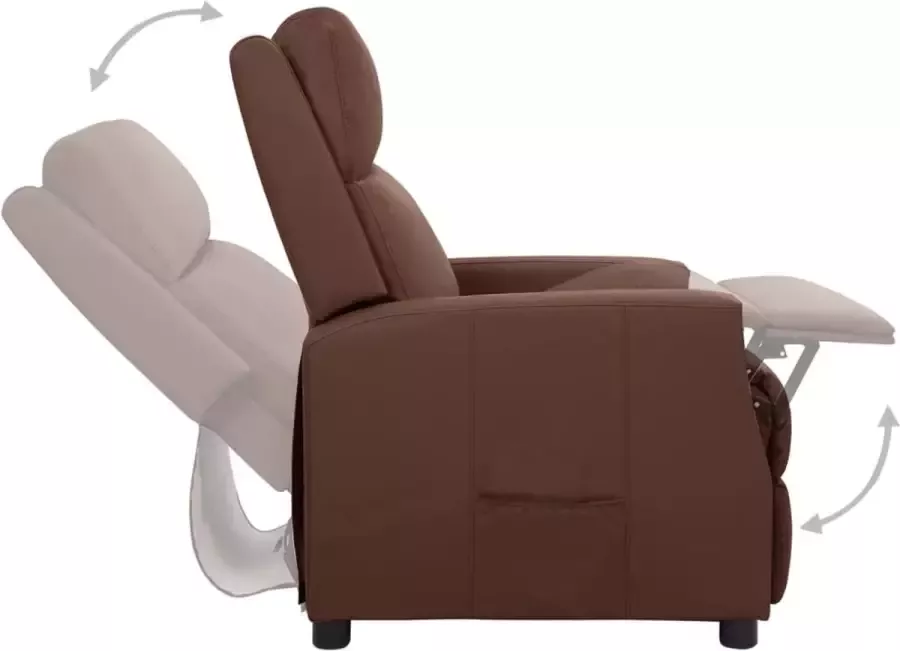 VIDAXL Sta-opstoel verstelbaar kunstleer bruin