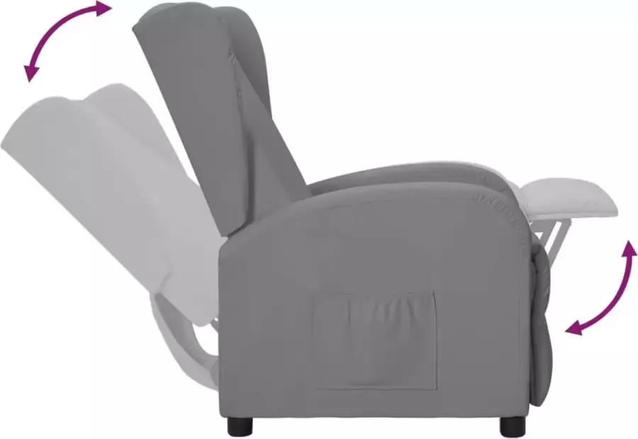 VIDAXL Sta-opstoel verstelbaar kunstleer grijs - Foto 1