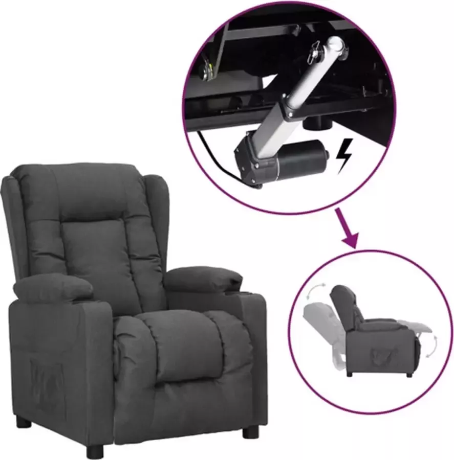 Vida XL vidaXL Sta-op-stoel stof donkergrijs-VXL-3093424