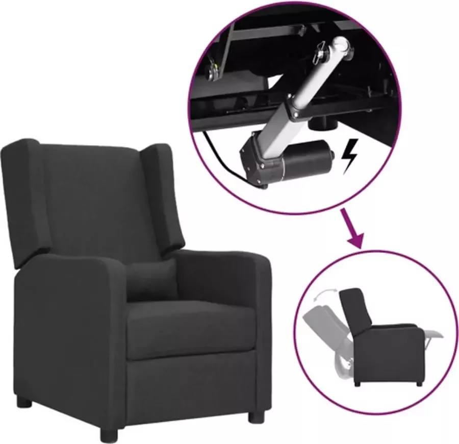 VidaXL Sta-op-stoel verstelbaar stof donkergrijs