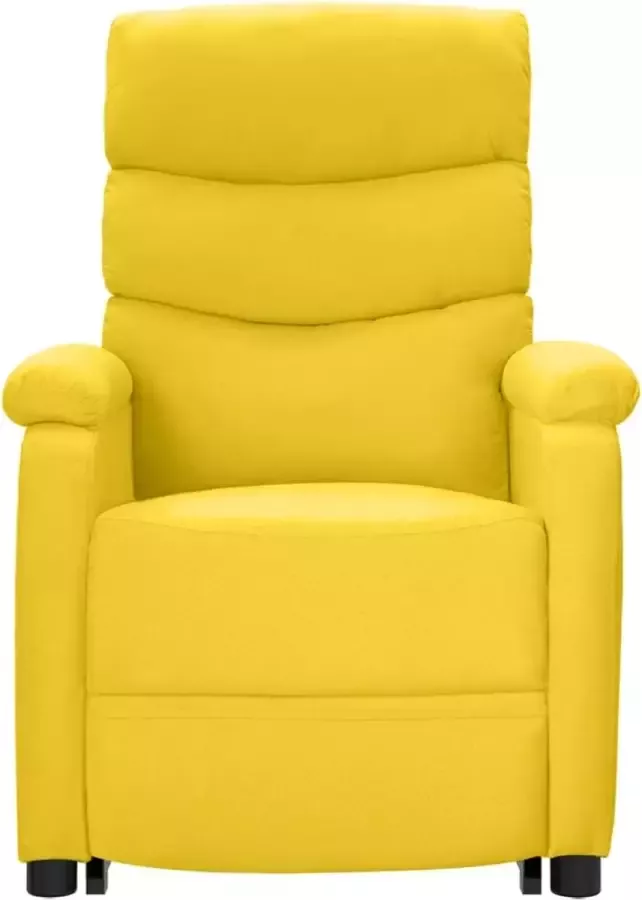 VidaXL Sta-op-stoel verstelbaar stof mosterdgeel