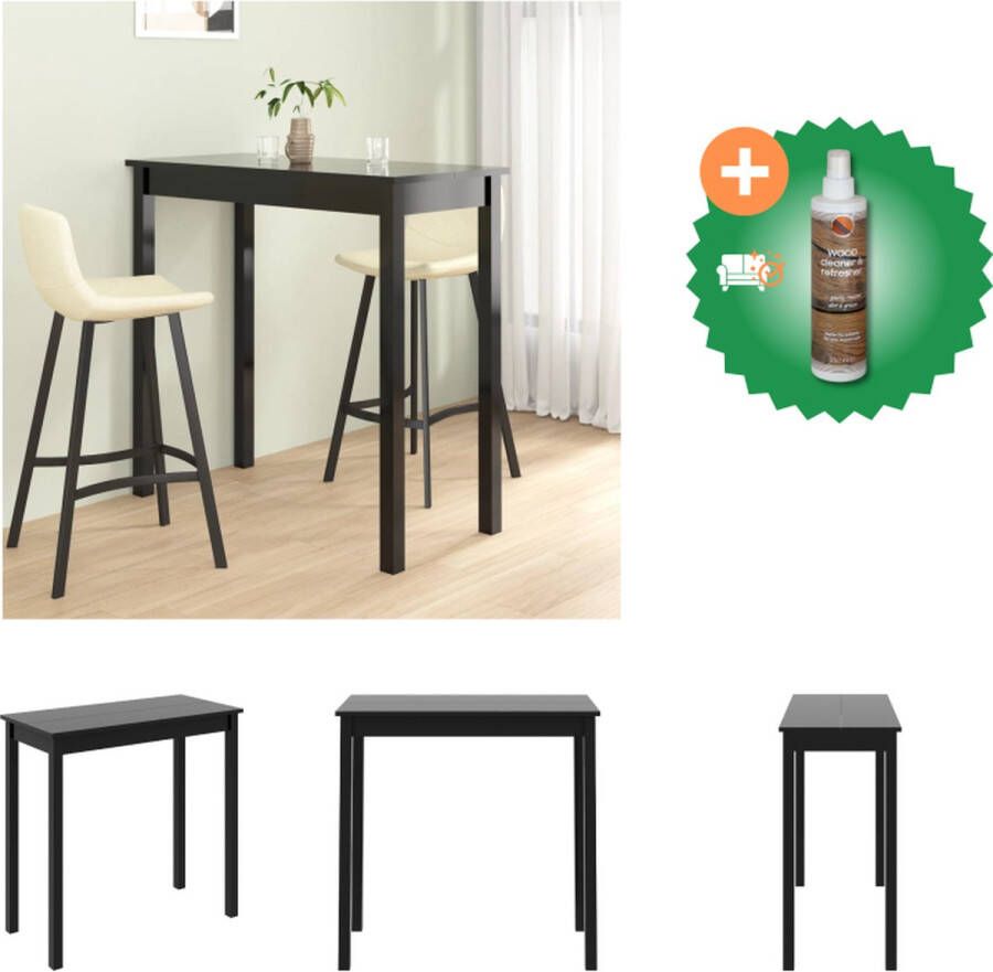 VidaXL Staande Tafel 115 x 55 x 107 cm MDF Grenenhout Zwart Tafel Inclusief Houtreiniger en verfrisser