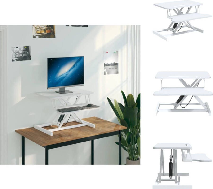 VidaXL Stabureau Verstelbaar Werkplek 60x40x(13-41.5)cm Stalen Constructie Bureau