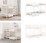 VidaXL Stapelbed 80x200 cm massief grenenhout wit Stapelbed Stapelbedden Bed Bedframe - Thumbnail 1
