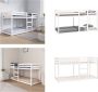 VidaXL Stapelbed 80x200 cm massief grenenhout wit Stapelbed Stapelbedden Bed Bedframe - Thumbnail 2
