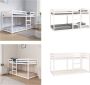 VidaXL Stapelbed massief grenenhout wit 90x200 cm Stapelbed Stapelbedden Bed Bedframe - Thumbnail 2